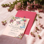 Watercolor Vintage Alice In ONEderland Birthday Invitation<br><div class="desc">Invite your guests to your very important date with our beautifully designed vintage Alice in ONEderland-themed 1st birthday. Perfect for an Alice in Wonderland-themed birthday. Design features a mix of our own hand-drawn original florals and artwork. We've meticulously restored the iconic Alice in Wonderland vintage illustrations by hand sketching them...</div>