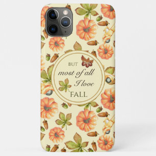 Watercolor Vintage Autumn Pattern iPhone 11 Pro Max Case