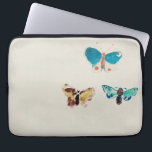 Watercolor vintage blue butterflies. Odilon Redon  Laptop Sleeve<br><div class="desc">Watercolor vintage blue butterflies by Odilon Redon.</div>