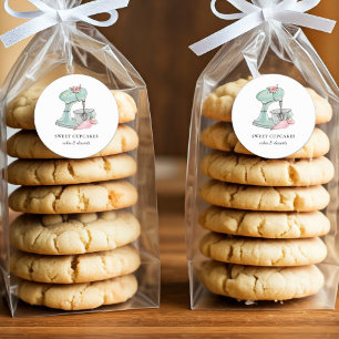 Watercolor Vintage Cake mixer Bakery   Classic Round Sticker