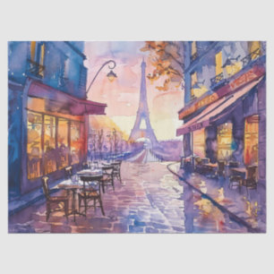Watercolor Vintage Eiffel Tower Decoupage Tissue Paper