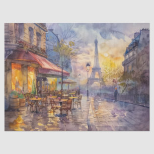 Watercolor Vintage Eiffel Tower Decoupage Tissue Paper