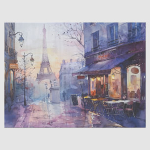 Watercolor Vintage Eiffel Tower Decoupage Tissue Paper