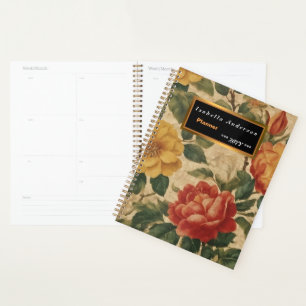Watercolor Vintage  Floral Modern Collection Planner