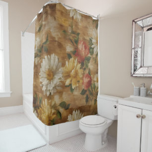 Watercolor Vintage Floral Popular Collection Shower Curtain