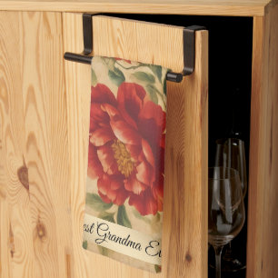 Watercolor Vintage Floral Trendy Collection Tea Towel
