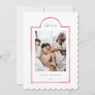 Watercolor Vintage Frame Holiday Card