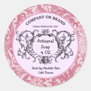 Watercolor Vintage Handmade Soap Product Label