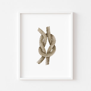 Watercolor vintage rope poster