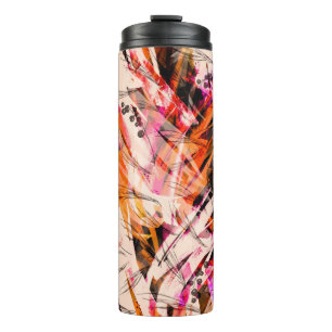 Watercolor vintage seamless background, paint spla thermal tumbler