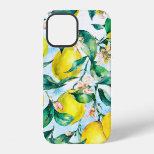 Watercolor vintage seamless pattern,branch of fres iPhone 12 case
