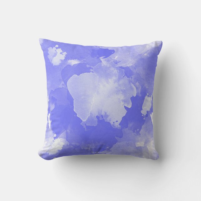 watercolor violet pattern cushion (Front)