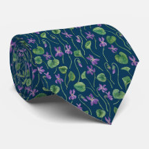 Watercolor violets on blue