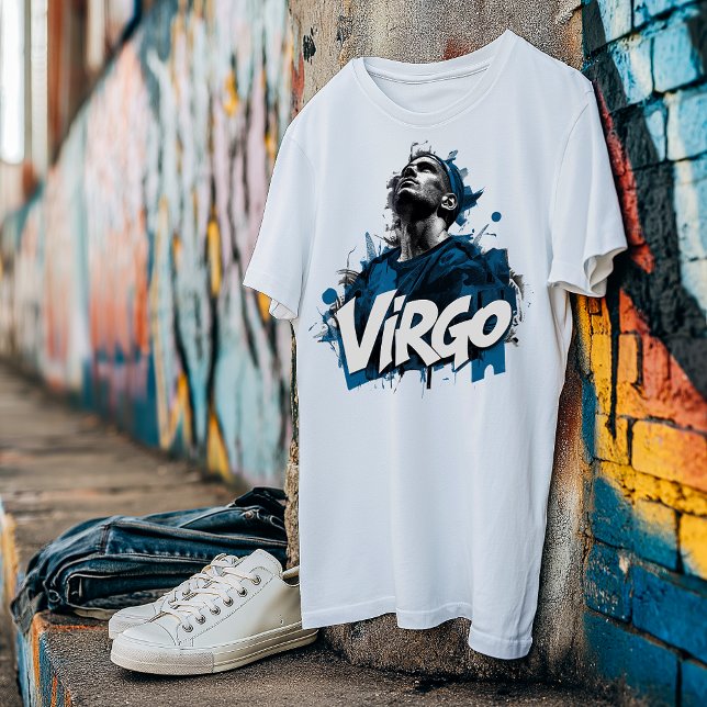 Watercolor Virgo Graffiti Airbrush Zodiac Design T-Shirt (Creator Uploaded)