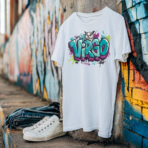 Watercolor Virgo Graffiti Airbrush Zodiac Woman T-Shirt