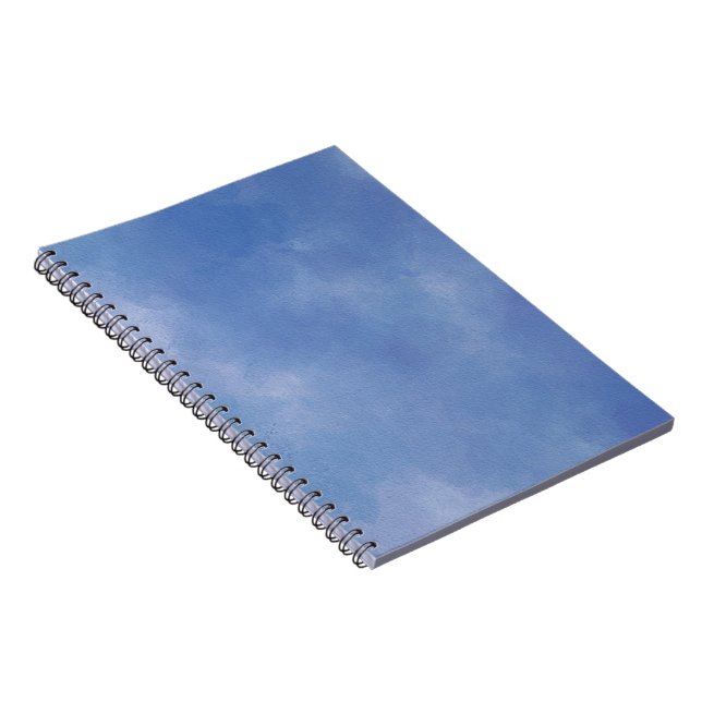 Watercolor Vista Blue Pattern Notebook (Right Side)