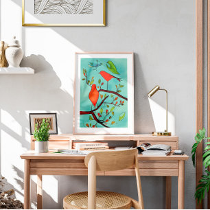 Watercolor Wall Art Birds