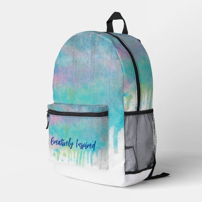 Watercolor Wash Backpack (Back Corner Right)