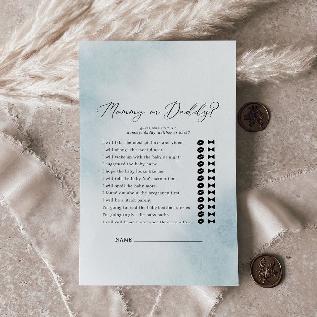 Watercolor Wash | Blue Mummy or Daddy Game (Creator Uploaded)