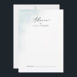 Watercolor Wash | Blue Wedding Advice Card<br><div class="desc">This watercolor wash blue wedding advice card is perfect for a modern wedding and can be used for any event. The simple and classic design features a splash of pastel light blue water colour with minimalist elegant style. These advice cards can be used as a guestbook alternative for a wedding...</div>