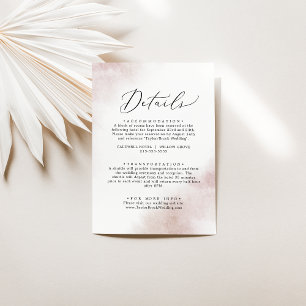 Watercolor Wash   Blush Details Enclosure Card