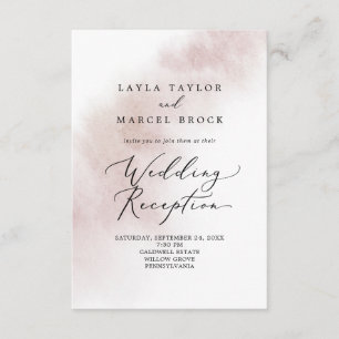 Watercolor Wash   Blush Evening Invitation