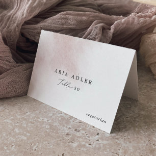 Watercolor Wash Blush Menu Option Place Cards