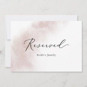 Watercolor Wash   Blush Reserved Sign