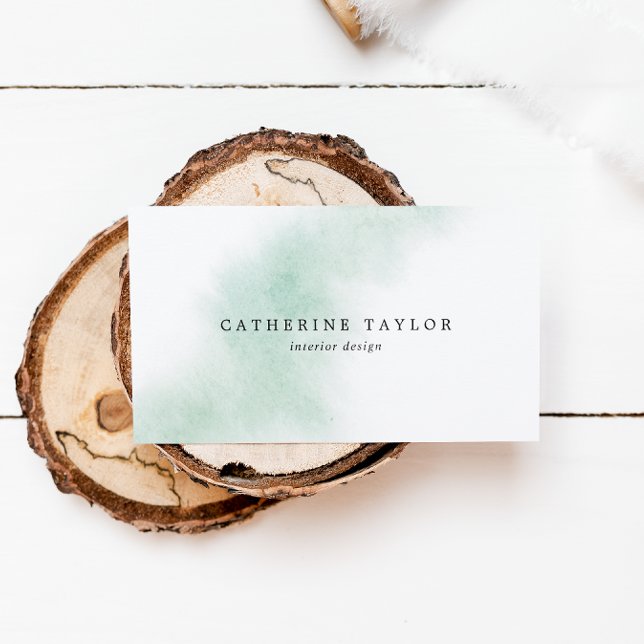Watercolor Wash | Green Business Card (Creator Uploaded)