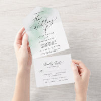 Watercolor Wash | Green Wedding