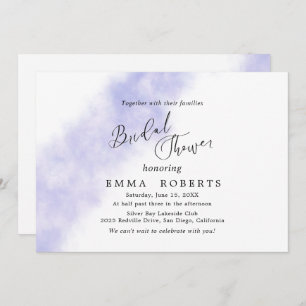 Watercolor Wash Purple Bridal Shower Invitation