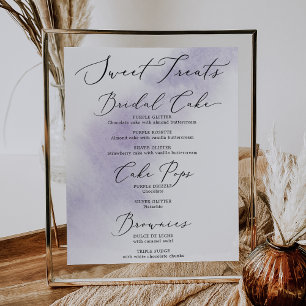 Watercolor Wash   Purple Sweet Treats Brownie Sign