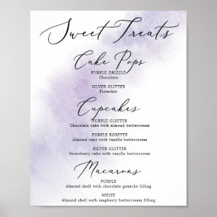 Watercolor Wash   Purple Sweet Treats Sign