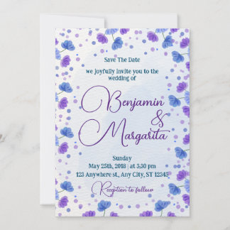 Watercolor Wash | Purple The Wedding Invitation
