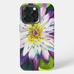 Watercolor water lilies fine art iPhone 13 pro case