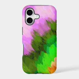 Watercolor waterfall, nature