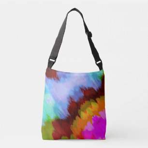 Watercolor waterfall, nature 2 crossbody bag
