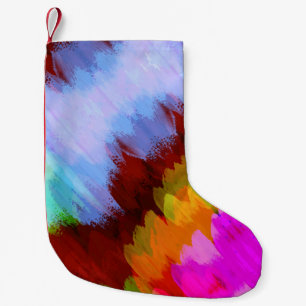 Watercolor waterfall, nature 2 small christmas stocking