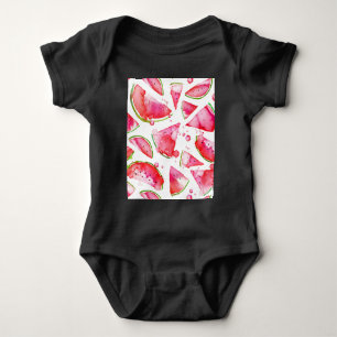 Watercolor Watermelon 1 Baby Bodysuit