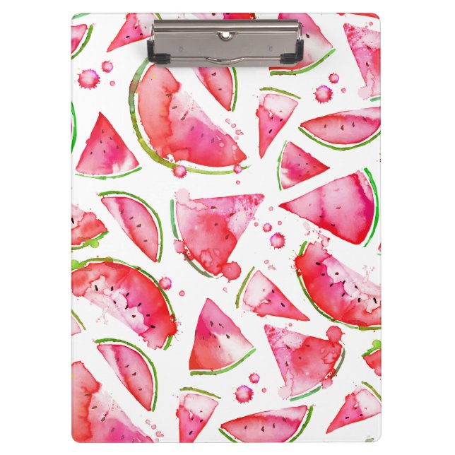 Watercolor Watermelon 1 Clipboard (Front)