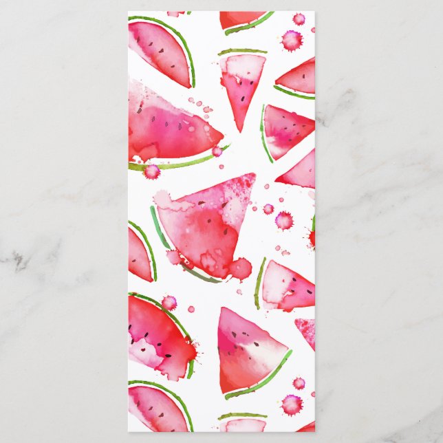 Watercolor Watermelon 1 Menu (Front)