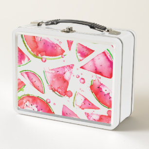 Watercolor Watermelon 1 Metal Lunch Box