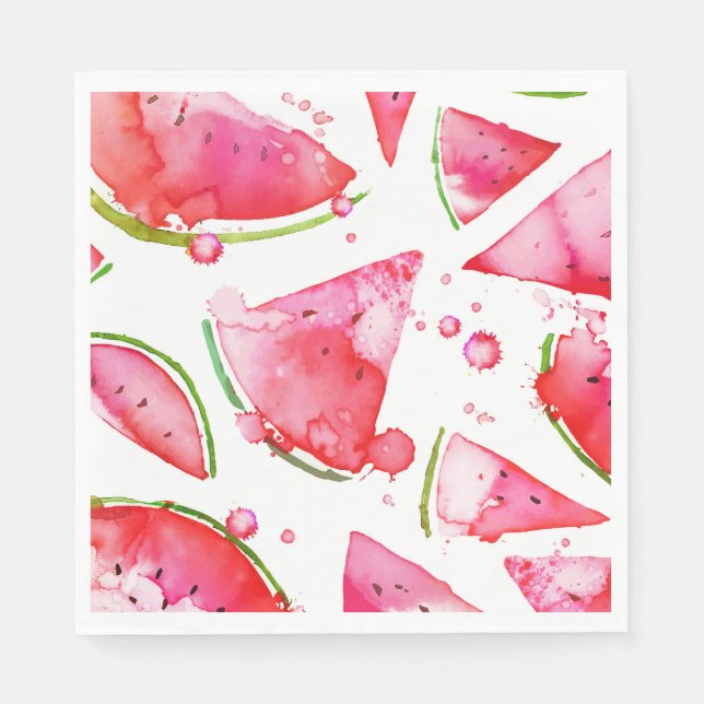 Watercolor Watermelon 1 Napkin (Front)