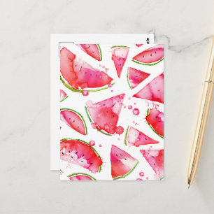 Watercolor Watermelon 1 Postcard