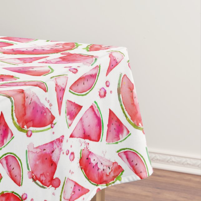 Watercolor Watermelon 1 Tablecloth (In Situ)