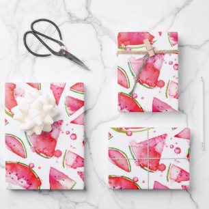 Watercolor Watermelon 1 Wrapping Paper Sheet