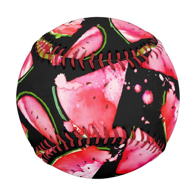 Watercolor Watermelon 2 Baseball (Front)
