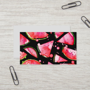 Watercolor Watermelon 2 Business Card