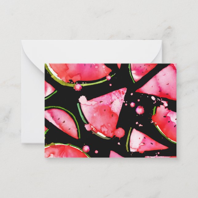 Watercolor Watermelon 2 Card (Front)