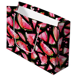 Watercolor Watermelon 2 Large Gift Bag